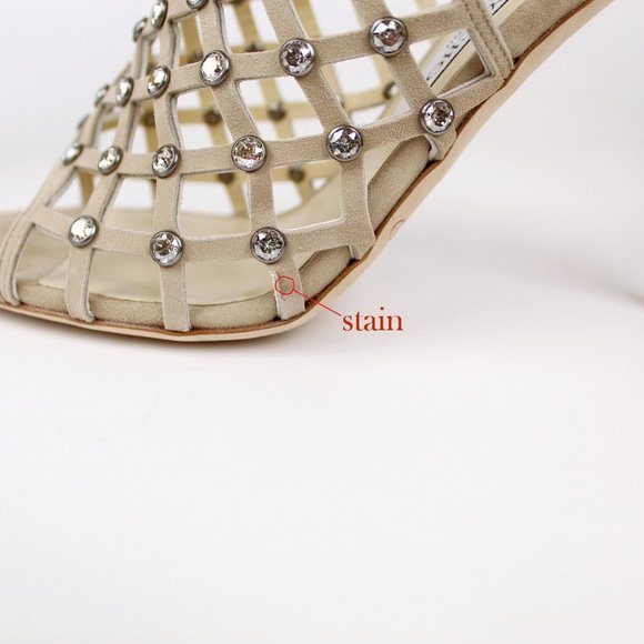 NEW JIMMY CHOO Crystal Caged Heeled - Glam Sandals for Wedding & Events - Picture 16 of 16